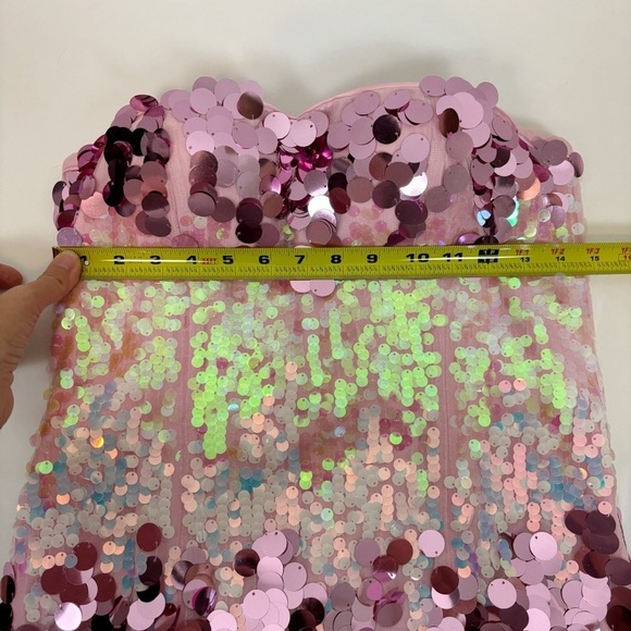 MAJORELLE Yasmina Gown in Iridescent Pink Multi Size M - Picture 9 of 10